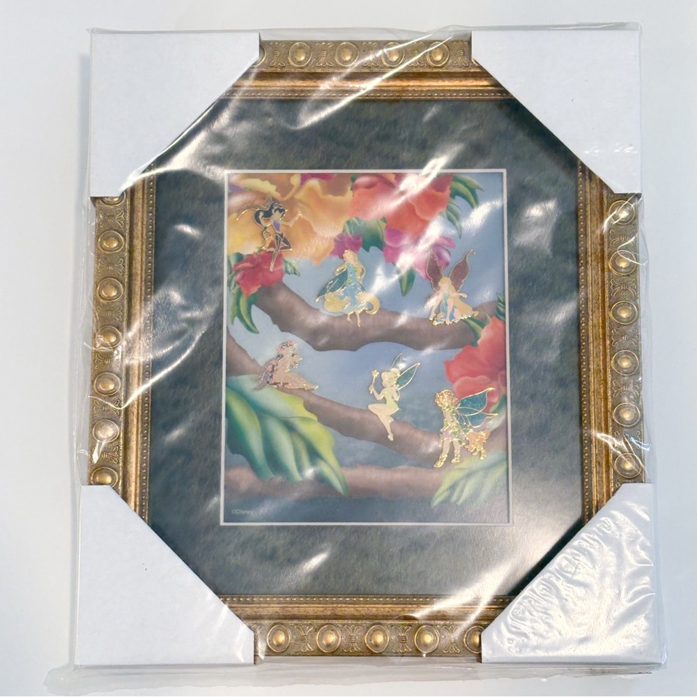 NEW IN BOX Disney Tinker Bell and fairies framed pin set